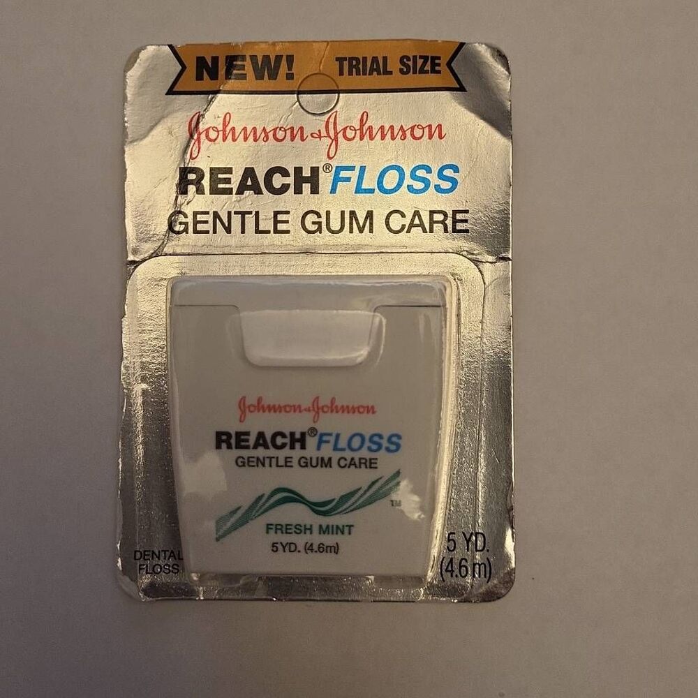 Johnson & Johnson Reach Floss Gentle Gum Care - vintage 5YD. Fresh mint sealed